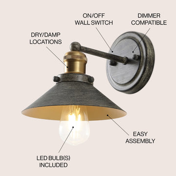 July Metal Shade Sconce